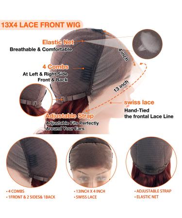 20 Inch Reddish Brown HD Lace Front Wig for Black Women - Pre Plucked Glueless Human Hair - Buy Online on GoSupps.com