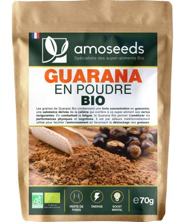 Organic Guarana Powder 70G | Weight Control, Energy, Mental Boost | Top Quality