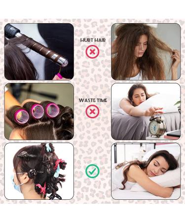 48 Pcs Soft Foam Hair Rollers for Long Hair - Heatless Curlers with Leopard Cloth Cover - Buy Online on GoSupps.com