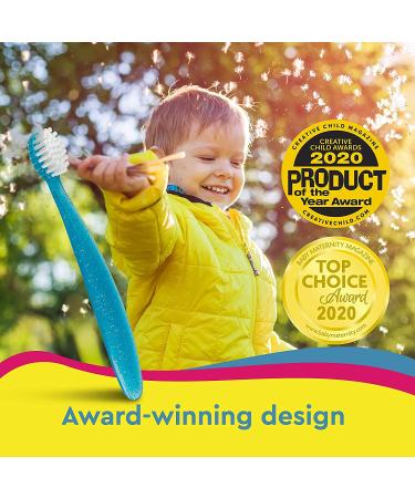 RADIUS Totz Extra Soft Toothbrush for Kids 18+ Months - Green Sparkle - Buy Online on GoSupps.com