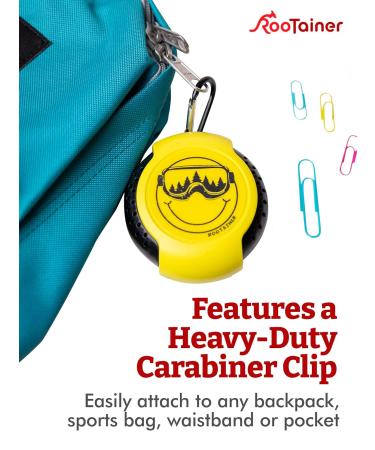 RooTainer Premium Retainer Case with Clip | Rugged Holder for Retainers & Mouth Guard | BPA Free & Made in USA | Pink Smile - Buy Online on GoSupps.com