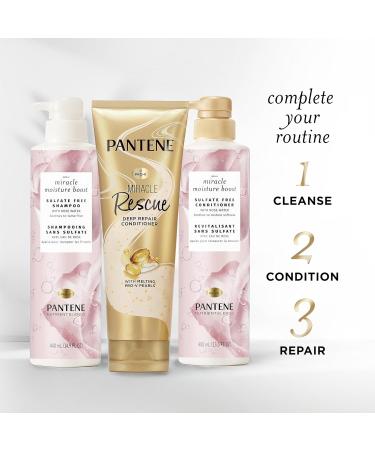 Pantene Nutrient Blends Sulfate Free Miracle Moisture Boost with Rose Water Shampoo 440 mL Unscented 440 ml (Pack of 1) - Buy Online on GoSupps.com