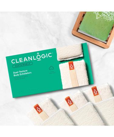 Cleanlogic Organic Cotton Exfoliating Body Scrubbers - 6 Count - Buy Online on GoSupps.com