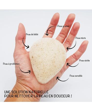 Peeling Bio Konjac Sponge Set - 4 Drop-Shaped Sponges with Walnut Shells for Natural Face Cleansing - Buy Online on GoSupps.com