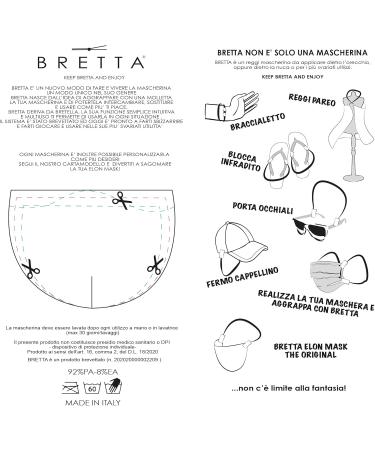 Buy BRETTA ELON MASK - Washable Breathable Red Face Mask with Colored Elastic | Multifunctional & Patented Design - International Shipping Available - Buy Online on GoSupps.com
