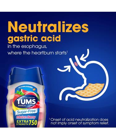 Tums Extra Strength Sugar Free Melon Berry Heartburn Relief - Buy Online on GoSupps.com