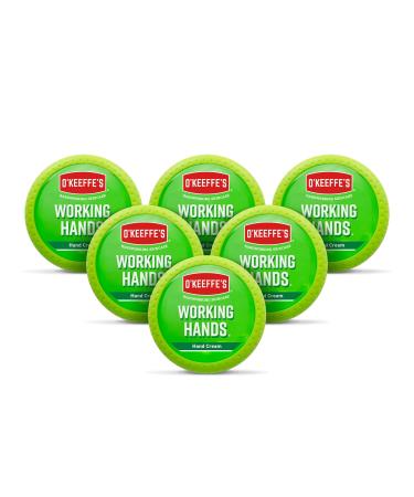 O'keeffe's Working Hands 96 g of glass (6 pieces) - Hand cream for extremely dry cracked hands |Immediately moisture level creates a protective layer and prevents moisture loss 96 g (6 -pack) hand cream