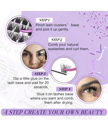 Shop B&Qaugen 3D Effect Lash Clusters - 144 PCS Fluffy Wispy Individual Eyelashes | Long Lasting Curl & Natural Look | International Shipping Available - Buy Online on GoSupps.com