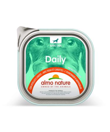 Almo Nature Daily Dog Food with Veal and Carrots (9 x 300 g) Veal 300 g (Pack of 9) - Buy Online on GoSupps.com