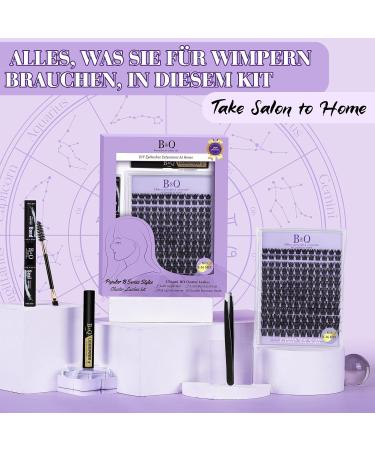 LASH Extension Set 156 PCS | DIY Eyelash Extensions B&C Set with Mascara Brush & Adhesive Remover - B05KIT - Buy Online on GoSupps.com