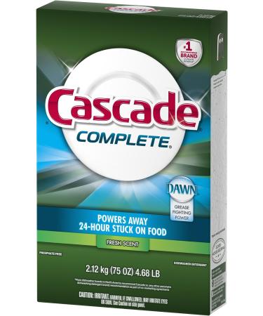 Cascade Complete Powder Dishwasher Detergent - Fresh Scent - 75 oz - Buy Online on GoSupps.com