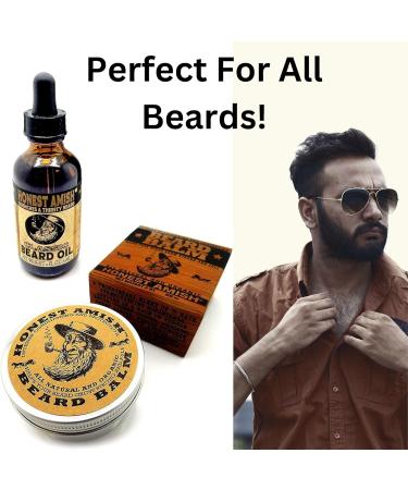 Pellagio Beard Care Set - Honest Amish Beard Oil & Balm with Wooden Comb | Beard Care Bundle - Buy Online on GoSupps.com