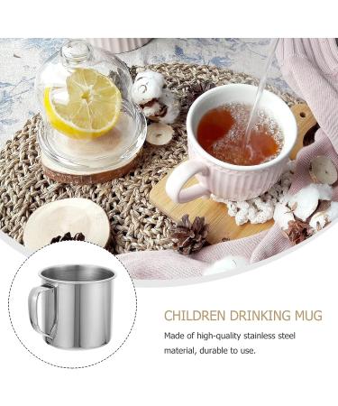 VORCOOL Kids Stainless Steel Mug 3Pcs - Extra Small Tea Coffee Camping Mugs for Unbreakable Milk Drinking - Buy Online on GoSupps.com