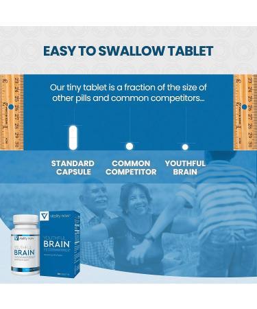 Vitality Now Youthful Brain 4-Bottle Bundle - Memory & Brain Health Support Supplement - Bacopa Monnieri, Ginkgo Biloba, B12 - 240-Day Supply - 960 Capsules - Buy Online on GoSupps.com