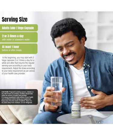 Herbsforever Netacid Capsules Digestive Supplement Promotes Healthy Digestion 90 Capsules - Buy Online on GoSupps.com