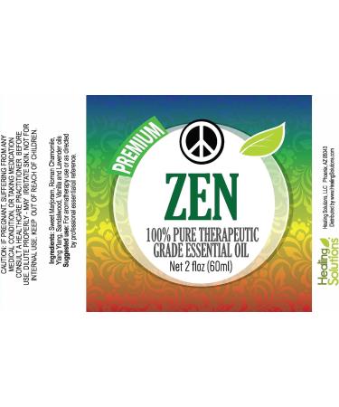 Healing Solutions Zen Blend Essential Oil 60ml - 100% Pure Therapeutic Grade for Relaxation & Wellness - Buy Online on GoSupps.com
