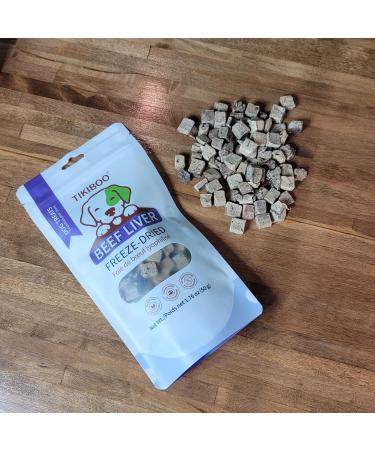Freeze Dried Beef Liver Dog Treat Trainer Topper All Natural Healthy 1 Ingredient 150 gram - Buy Online on GoSupps.com