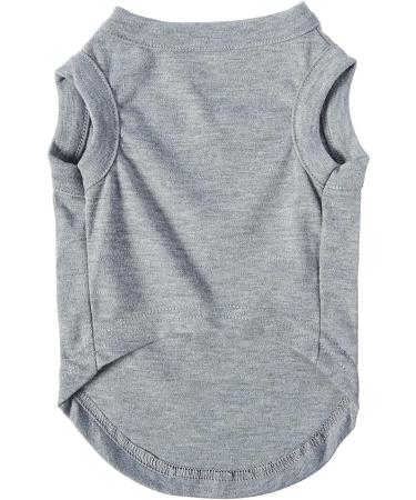 XXL Gray Dog Shirt - Summer T-Shirts & Tank Tops for Small to Medium Dogs & Cats | Trendy Puppy Clothing - Buy Online on GoSupps.com