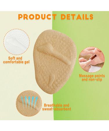 3 Pairs Metatarsal Pads for Women - Anti-Slip Ball of Foot Cushions & Heel Inserts in Beige Black Clear | Blister Prevention for Open Toe Shoes - Buy Online on GoSupps.com