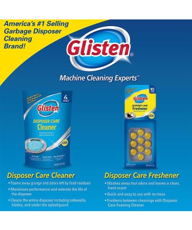 Glisten Garbage Disposal Cleaner & Odor Eliminator - Foaming Action, Lemon Scent - 4.9oz (Pack of 1) - Buy Online on GoSupps.com