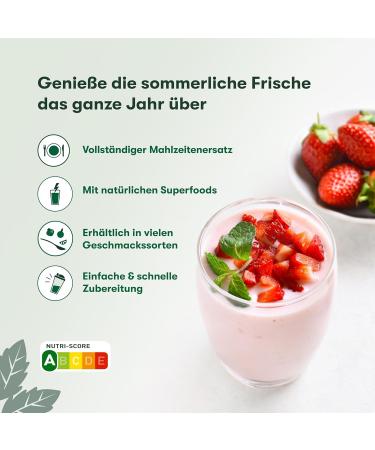 Natural Mojo Fit Strawberry Shake (500g) - Vegetarian Meal Set with Nutrients Protein & Superfoods for a Conscious Diet - Buy Online on GoSupps.com