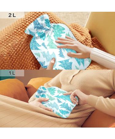 Buy KCLDECI 2L Hot Water Bottle with Snowflakes & Christmas Trees - Perfect for Pain Relief Foot Warmer & Hot/Cold Therapy - Buy Online on GoSupps.com