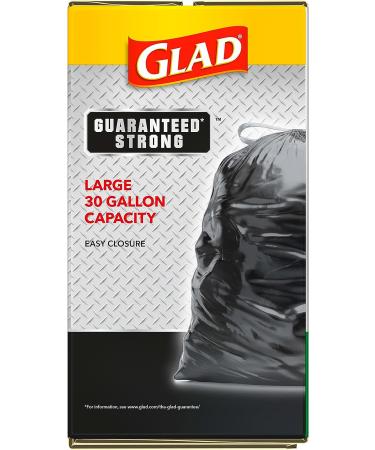 Glad Strong Large Drawstring Trash Bags, 30 Gallon, 70 Count - Guaranteed Quality - Buy Online on GoSupps.com