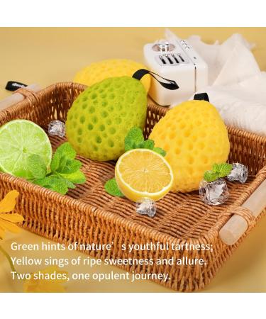 Buy YABAHU Bath Sponge Set - Luxurious Dual-Tone Lemon Yellow & Lime Green Ultra-Soft Eco-Friendly & Expandable | Perfect for Revitalizing Bath Experience - Buy Online on GoSupps.com