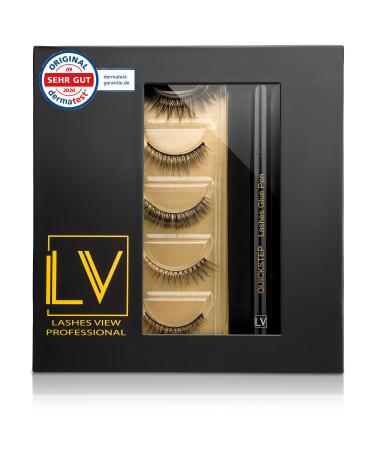 Quickstep eyelashes natural mix set no magnets!Revolution in the lashes age.Bestseller box - set with 5 pairs of lashes incl.2x pen-Eyeliner.