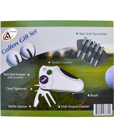 Golfer's Best Gift Set - Stroke Counter, Divot Repair Tool, Brush, Ball Marker, and More - Perfect Golf Gift Idea for Men and Women - Buy Online on GoSupps.com