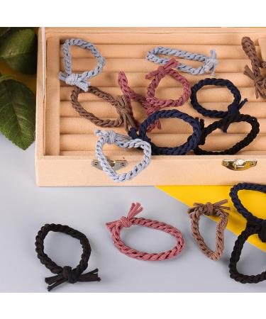 Braided Hair Ties - 20 Pieces Cotton Stylish Elastic Ponytail Holders for Women & Girls | Best International Shipping - Buy Online on GoSupps.com