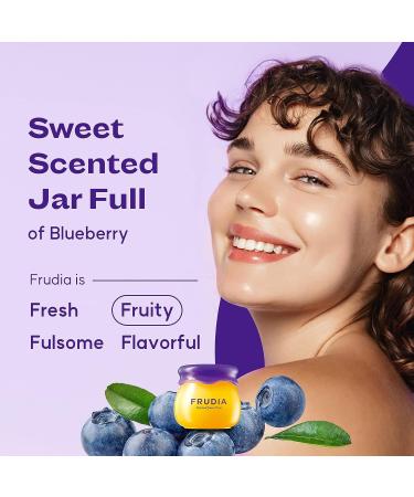 FRUDIA Honey Lip Balm Blueberry - Organic Lip Exfoliator, Moisturizer & Volumizer with Jeju Blueberry and Honey Extracts | For Dry & Chapped Lips (10 ml) - Buy Online on GoSupps.com