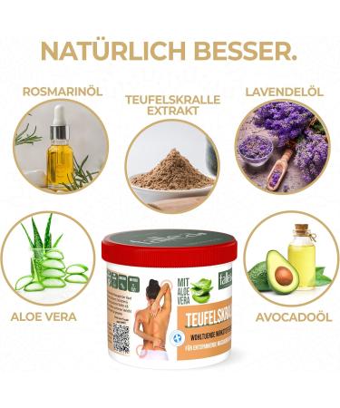 Fallea Teufelskalle Balm with Aloe Vera - 500ml Devil's Claw Cream for Muscles & Joints Relief | International Shipping Available - Buy Online on GoSupps.com