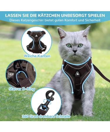 Adjustable Cat Dishes & Line Set | High-Quality Cat Bowls for Kittens Dogs & Puppies - Brown (Large) - Buy Online on GoSupps.com