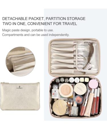 Buy Pocmimut 2-in-1 Portable Make-Up Bag for Women | Large Double-Layer Cosmetic Pocket for Travel | Reusable Nylon BabyRosa-A2 - Buy Online on GoSupps.com