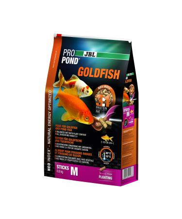 JBL Goldfish and Pond Food, Floating Food Sticks, Special Food, ProPond Goldfish, Size: M, 0.8 kg