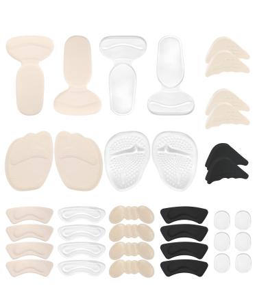 18 Pairs High Heel Cushions Pad Reusable Heel Insert for Women and Men Super Comfort Ball of Foot Cushions 18 Pcs