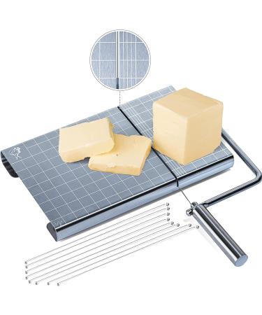 Cheese Slicer with Wire - Accurate Size Scale, Ideal for Charcuterie Boards - Includes 8 Extra Wires - Buy Online on GoSupps.com