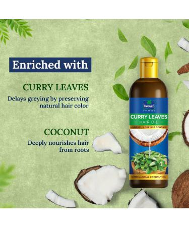 Parachute Advansed Curry Leaves Hair Oil for Hair Fall and Greying Control - with Natural Coconut Oil & Vitamin E - 200ml - Buy Online on GoSupps.com
