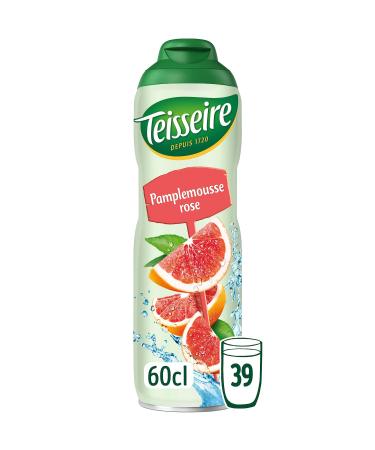 Teisseire Pink Grapefruit Syrup for Refreshing Drinks Cocktails Recyclable Bottle 60cl