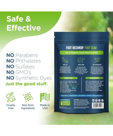 Tea Tree Foot Soak Salts for Foot Recovery - Epsom Salt Bath Soak for Dry Feet - Athletes Foot Soak - 2 Pack, 1lb Each - Buy Online on GoSupps.com