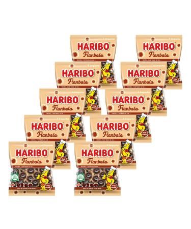 HARIBO - Flanbolo Caramel - Bonbons Sans Colorants Artificiels - Sachets - 10 x 100 g