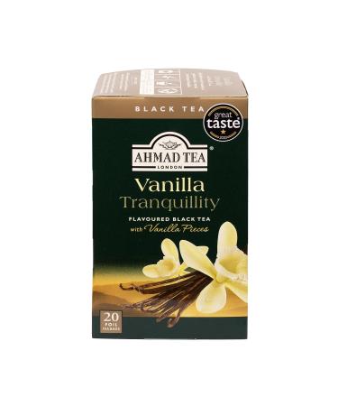 Ahmad Tea - Vanilla Tranquility - Black Tea with vanilla - individually packaged aroma sealed tea bag with 2g tea per serving - 20 tea bags with band vanilla tranquility 20 pieces (1 Pack) - Buy Online on GoSupps.com