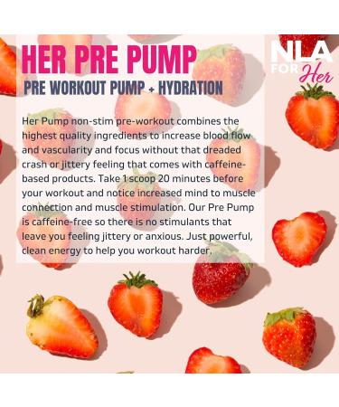 Her Pump Non-Stim Pre-Workout for Women | Strawberry Lemonade | Boosts Energy Focus & Performance | Vegan & Gluten-Free | 30 Servings - Buy Online on GoSupps.com