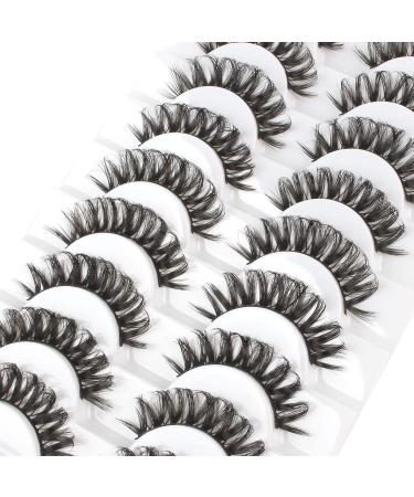 Glowing Win 3D False Eyelashes - Russian Strip D Curl Lashes | 10 Pairs Reusable Mink Lashes | Fluffy Fake Eyelashes - Buy Online on GoSupps.com