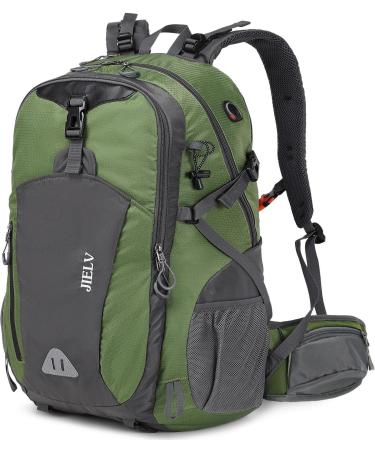 JIELV Hiking Backpack 45L Waterproof Camping Backpacks Daypack Lightweight Outdoor Sport Travel for Men Women(Green)