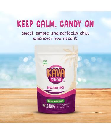 Passion Orange Guava Kava Candy 30 Count (10-Count Pack of 3) Alcohol Alternative with Buzz Kava Kava Candy for Relax Mood Support Stress Relief & Calming Bites Without Alcohol 10 Count (Pack of 3) - Buy Online on GoSupps.com
