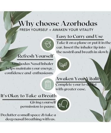 AZORHODAS Nasal Inhaler Stick - Menthol Scented Aromatherapy Vapor for Refreshing Cooling Mint Experience (1 Pack) - Buy Online on GoSupps.com