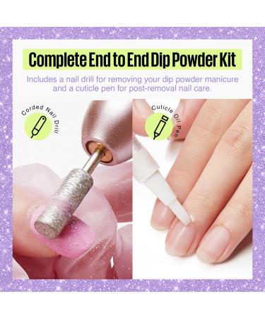 MEFA Dip Powder Nail Kit - 32 Colors with Electric Nail Drill | Summer Glitter Hot Pink Pastel Violet Neon Orange | Perfect for French Nail Art & Salon Quality Manicure - Buy Online on GoSupps.com