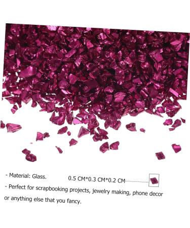 WOONEKY Nail Gems 1 Glass Chip DIY Nail Art Crushed Glass DIY Epoxy Fillers Flower Bulk Shiny Nail Stickers Nails Rhinestones Colored Glass in Bulk Colorful Vase Manicure Nail Stone 0.5X0.3cm Rosy - Buy Online on GoSupps.com